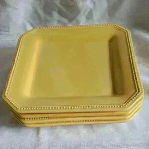 Set Of 4-Square Pearl Dinner Plates